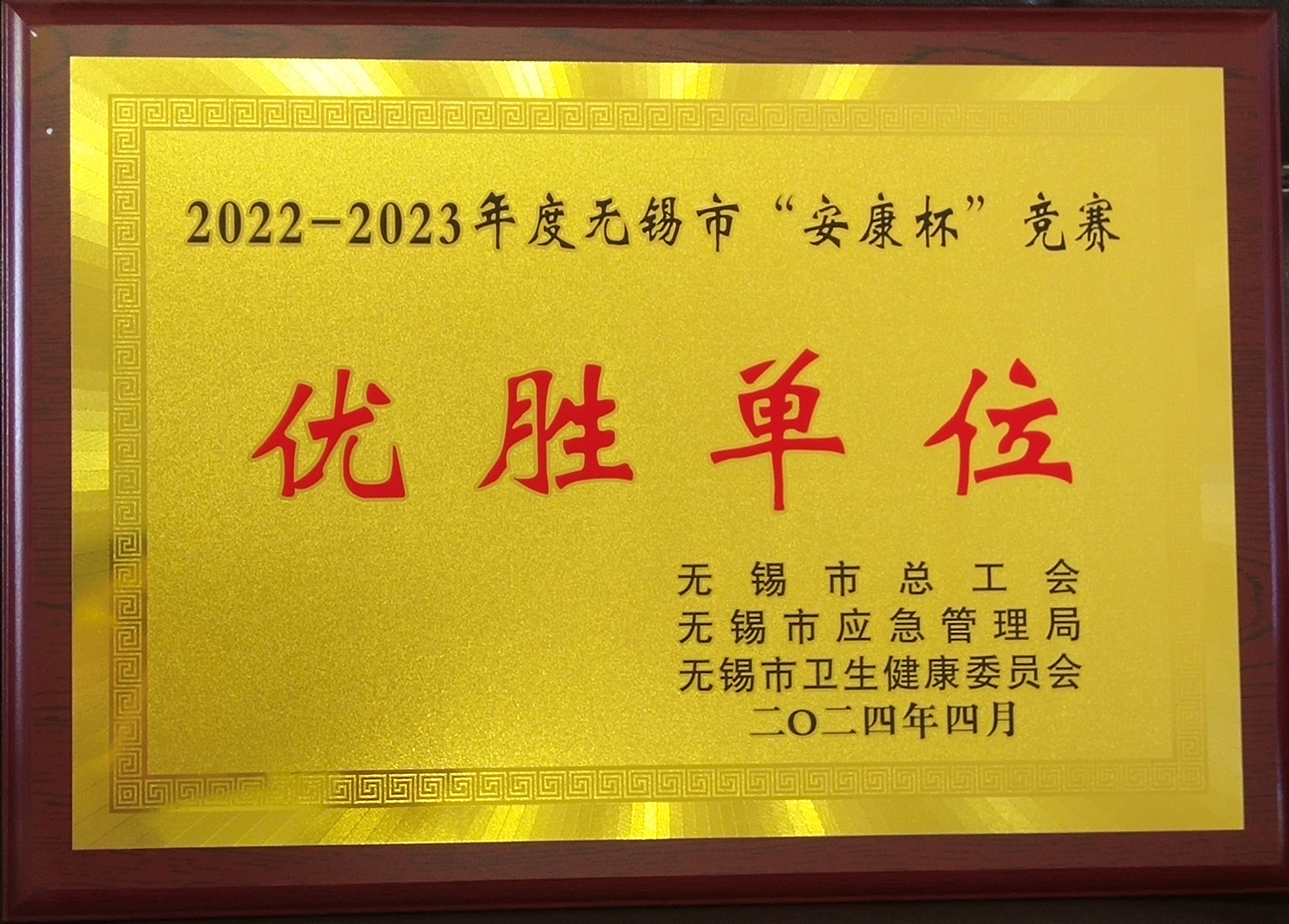 Safety Excellence Award (2022-2023)